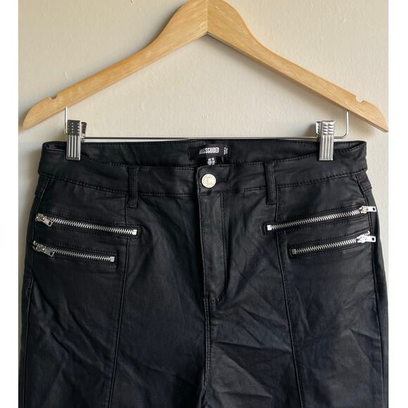 Missguided Moto coated vice skinny jeans in black with zip details size 12 $45 - Picture 7 of 12